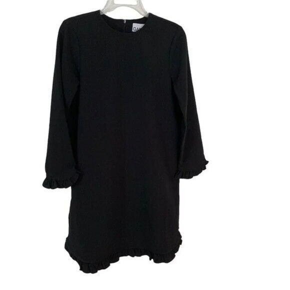 Ganni Dress Clark Mini Black Size XS NWT - Picture 3 of 12